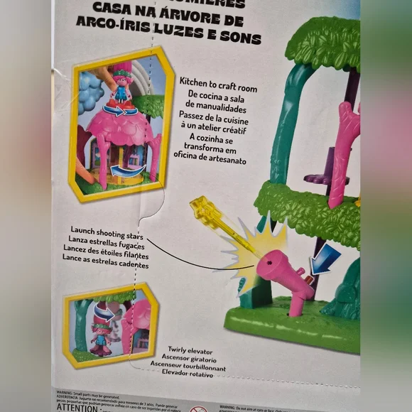 Fisher-Price Imaginext Dreamworks Trolls Rainbow TreeHouse Lights & Sounds New - Picture 7 of 10